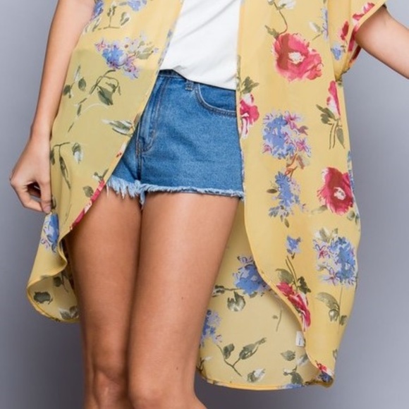 Sheer Floral Kimono - Picture 8 of 8